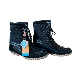 NWT! Sporto Womens Thermolite Lilia Waterproof Black Boots Size 7M